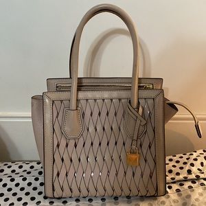 NWT Michael Kors Mercer Studio Woven Leather Crossbody Bag